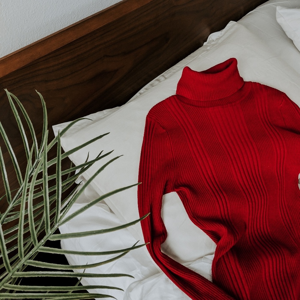 Fitted Turtleneck Sweater